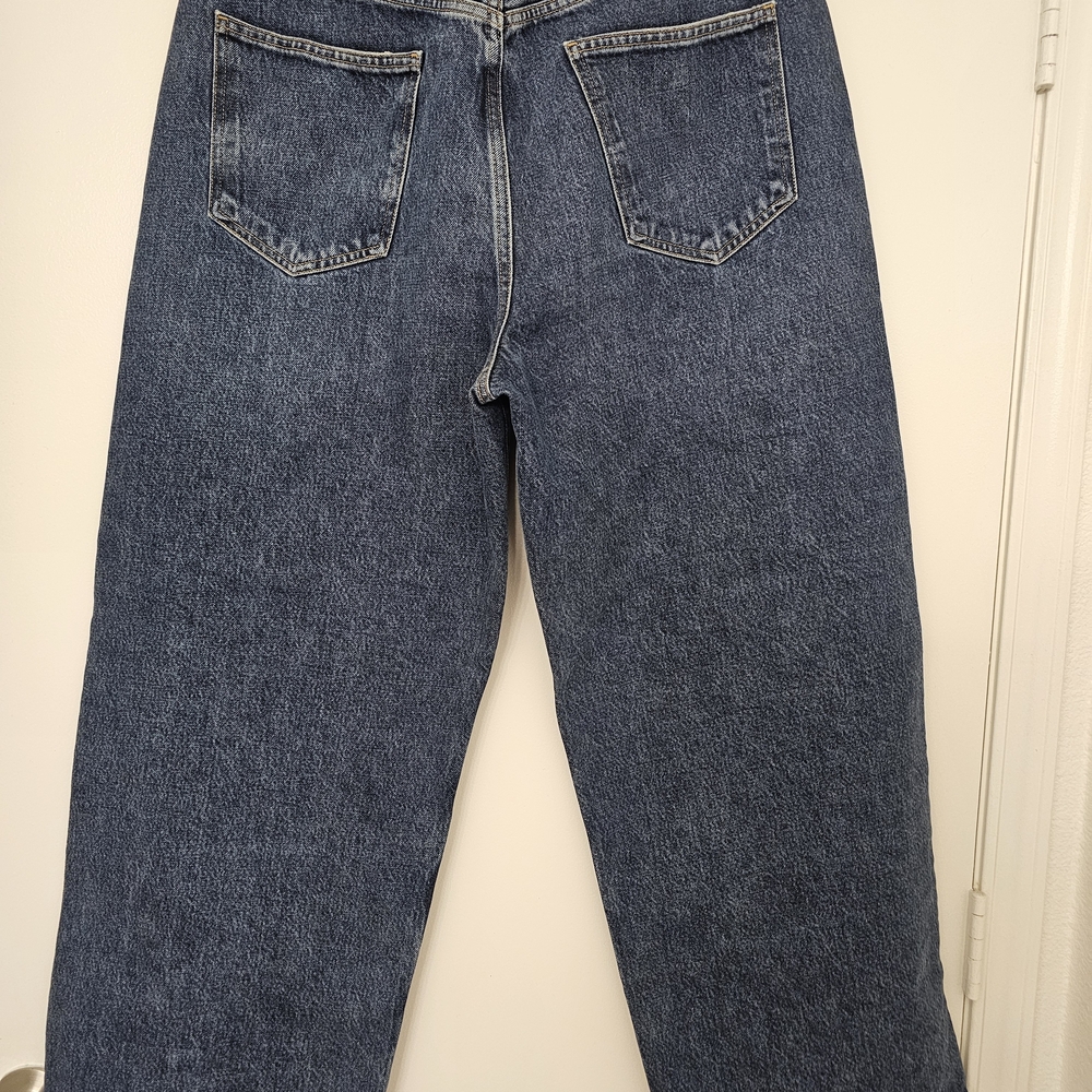 Agolde Washed Blue Wide-Leg Jeans - Picture 5 of 6